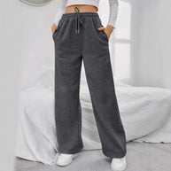 Damen Bequeme Freizeithose mit weitem Bein WW
