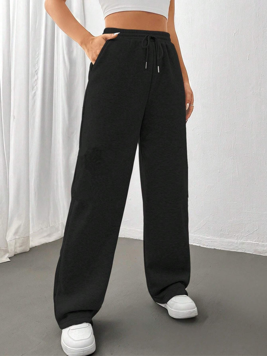 Damen Bequeme Freizeithose mit weitem Bein WW