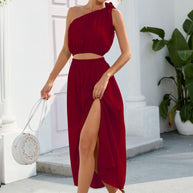 WW | Schickes Split-Hem Maxi-Zwei-Teile-Set