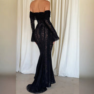 WW | Ausgestellter Ärmellanger Bodycon-Waist Dress