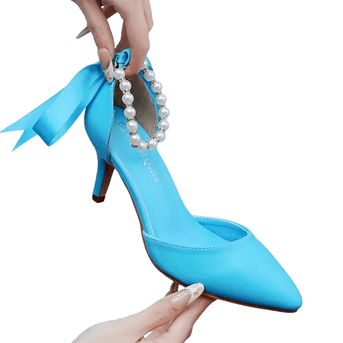 WW | Elegante Schuhe mit Perlen und Schnalle