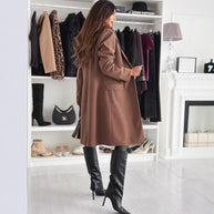 Damen eleganter längerer Mantel