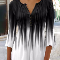 Damen Bluse mit Ombre-Effekt und Knopfleiste WW