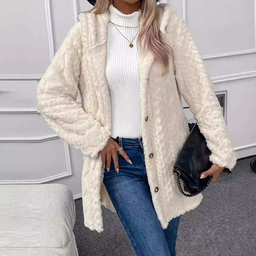 Damen Kuschelige Teddyjacke WW