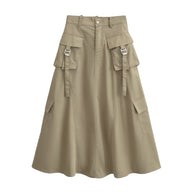 Damen Midirock mit praktischen Cargo-Taschen und elegantem Schnitt WW