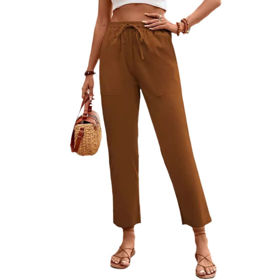 Damen Bequeme Freizeithose mit seitlichen Taschen WW