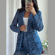 Damen Spitzenanzug Set WW