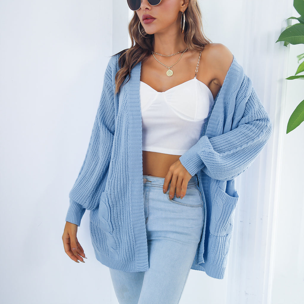 Damen Strickjacke mit lässigem Schnitt und praktischen Einschubtaschen WW