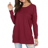 WW | Einfarbiges Rundhals-Casual-Top