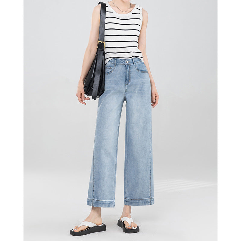 Damen Weite Jeanshose mit eleganter Bundhöhe und modischem Schnitt WW