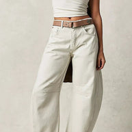 Damen Bequeme und lässige Jeans mit weitem Schnitt WW