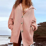 Damen Strickjacke mit eleganter Knopfakzentuierung und lässigem Schnitt WW