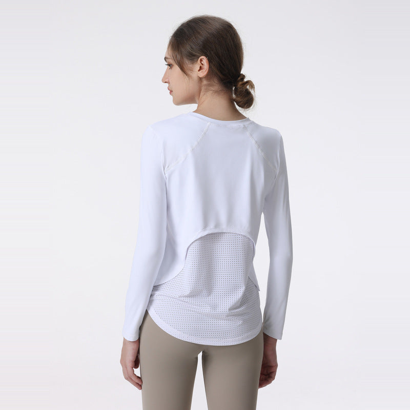 Damen Atmungsaktives Langarm-Sportshirt mit UV-Schutz und feuchtigkeitsableitender Technologie WW