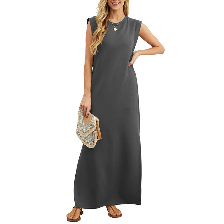 Damen Maxikleid mit lässigem Schnitt und minimalistischen Details W&W Mode