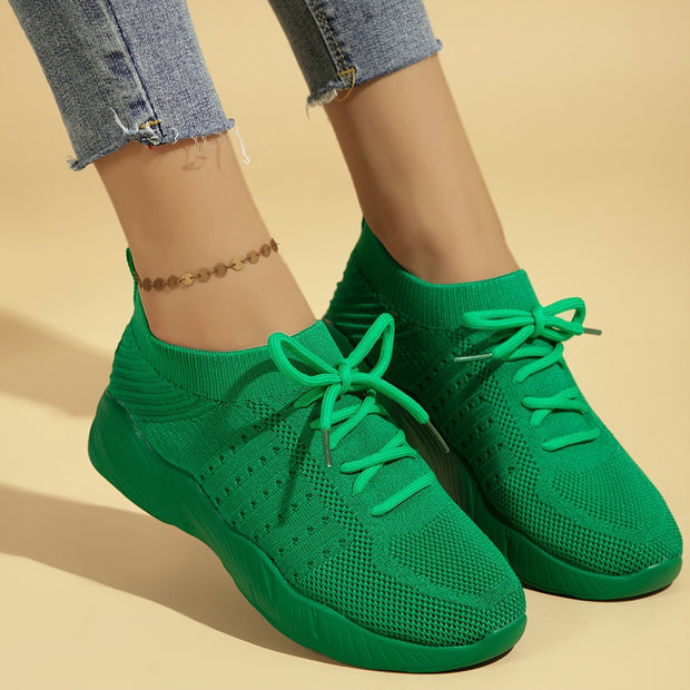 Damen atmungsaktive Slip-On Sportschuhe mit flexiblem Obermaterial WW