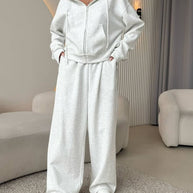 Damen bequemer und eleganter Hoodie mit weiten Hosen WW