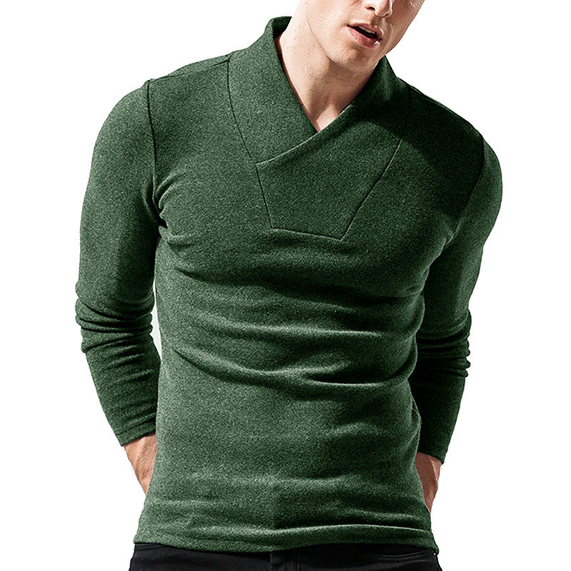 Herren Pullover mit modernem Kragen und feiner Struktur WW
