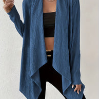 Damen Wickeljacke im lässigen Stil mit strukturiertem Design WW