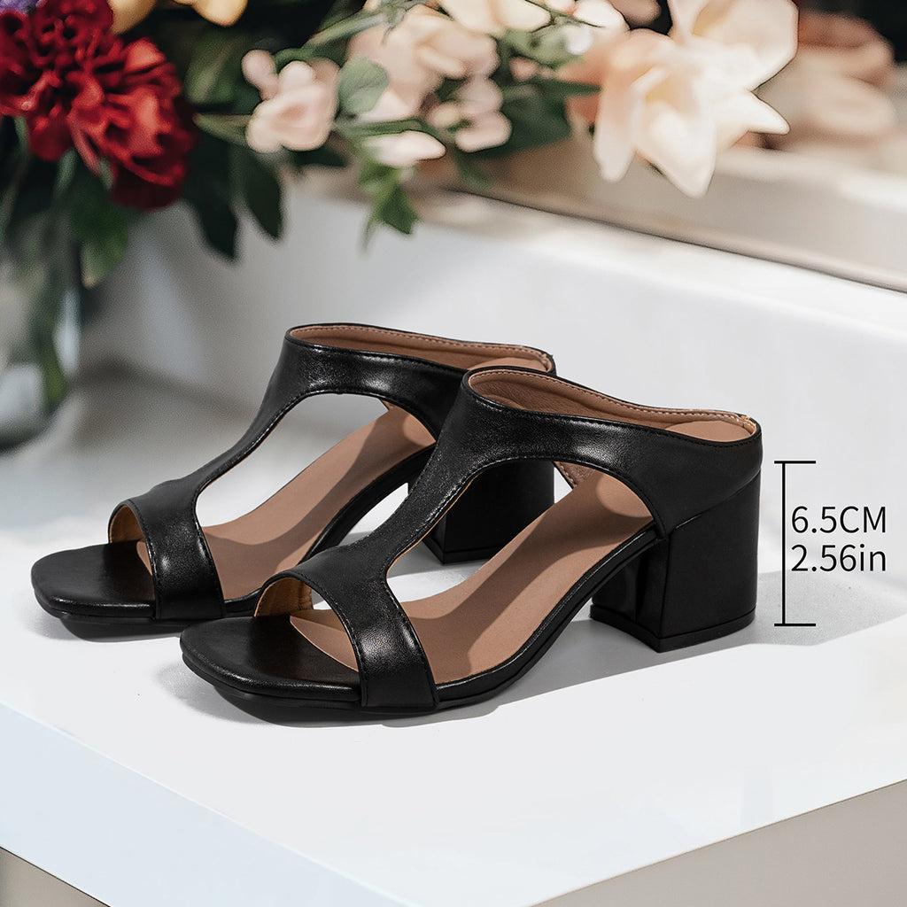 Damen Blockabsatz Sandalen mit elegantem Cut-Out Design und komfortablem Fußbett WW
