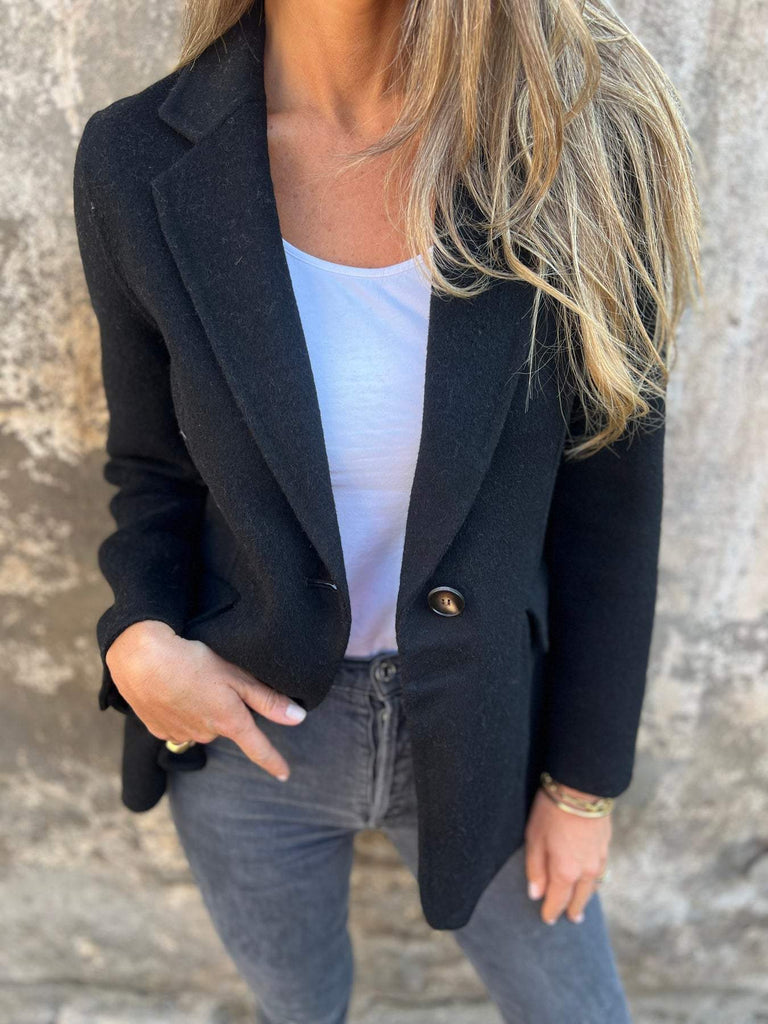 Damen klassischer Wollblazer mit taillierter Passform WW