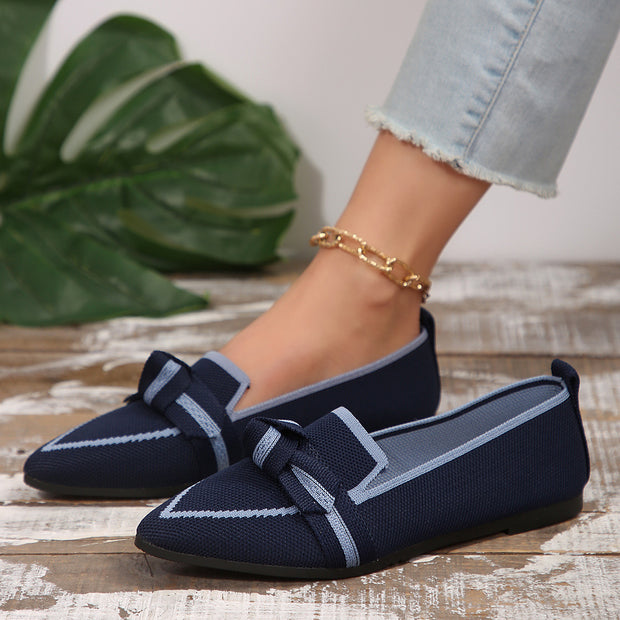 Damen elegante Slipper mit modischen Knoten-Details WW