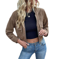Damen Cordjacke mit lässigem Schnitt und praktischen Taschen WW