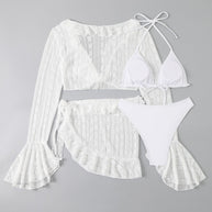 Damen Badeanzug-Set mit Spitzenoberteil und Rüschen von WW