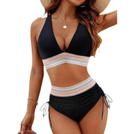 Damen Bikinis mit hoch tailliertem Schnitt und modischen Details WW