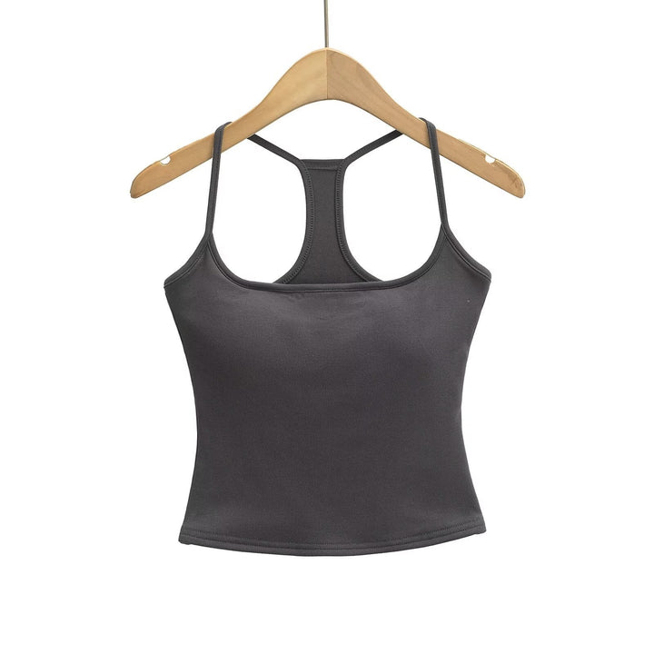 Damen Sportliches Trägershirt mit atmungsaktivem Material und deportivo Design W&W Mode