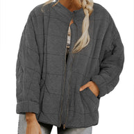Damen Steppjacke mit hochschließendem Kragen und praktischen Tasche WW