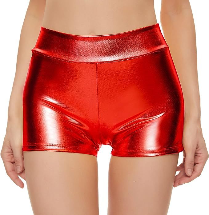 Damen Sportliche Hochbund Shorts W&W Mode
