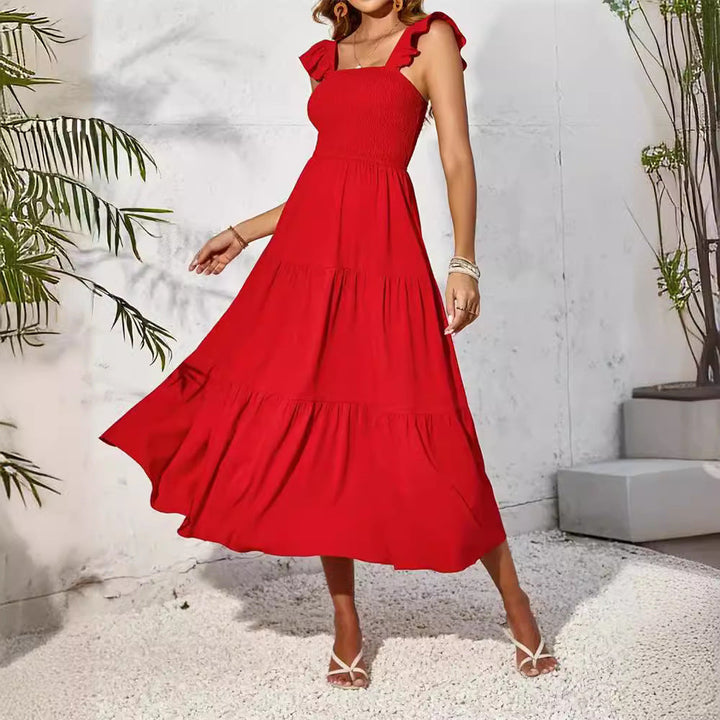 Damen Sommerliches Maxikleid mit zauberhaften Rüschendetails W&W Mode