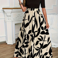 Damen Maxirock mit floralem Muster W&W
