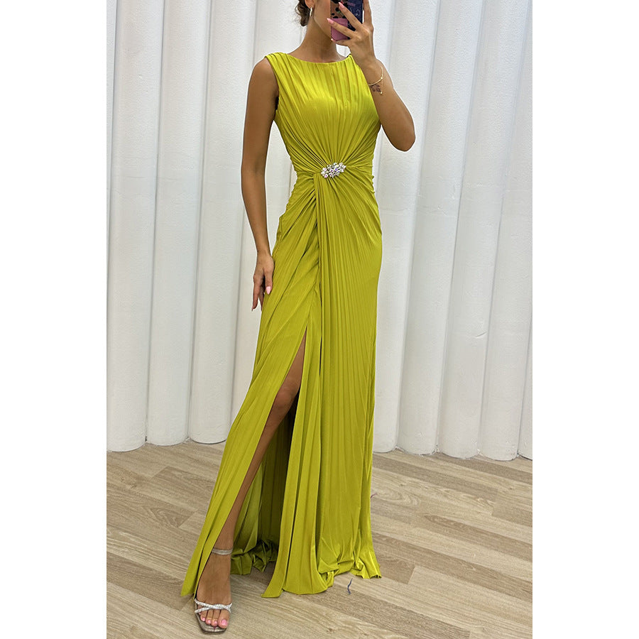 Damen Abendkleid mit eleganter Drapierung und schulterfreier Optik WW