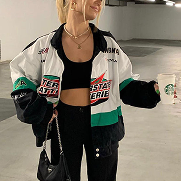 Damen sportliche Oversize-Jacke WW