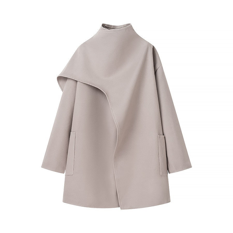 WW | Stehkragen Cape-Stil Mantel