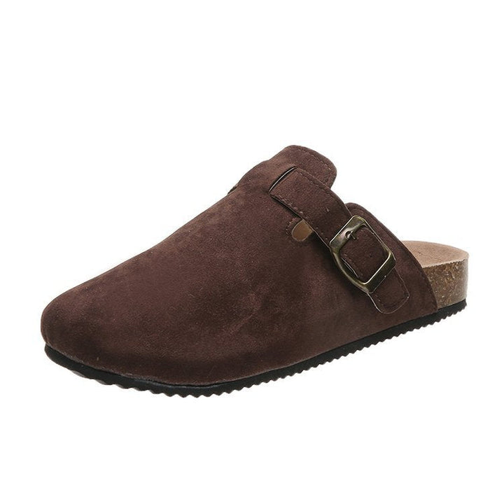 Damen Clogs mit elegantem Lederobermaterial und modischem Schnallen-Design W&W Mode
