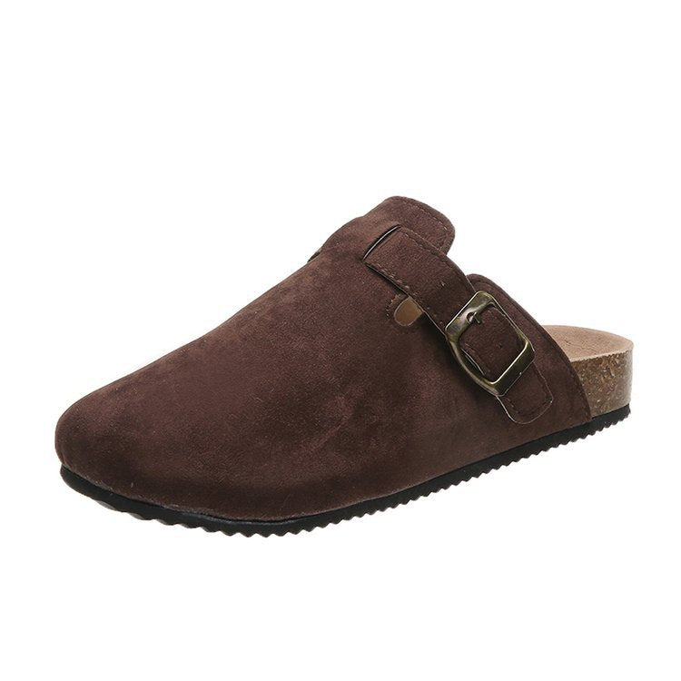 Damen Clogs mit elegantem Lederobermaterial und modischem Schnallen-Design W&W