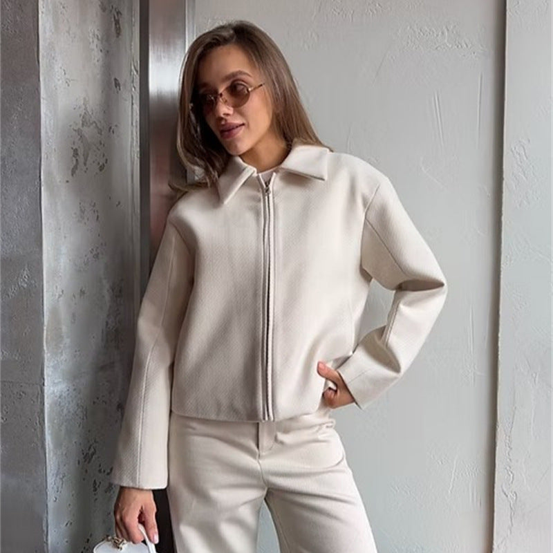 Damen sportliche und stylische Jacke mit Reißverschluss WW