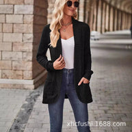 Damen Strickjacke mit strukturiertem Design und praktischen Taschen WW
