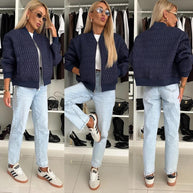 Damen Steppjacke mit komfortabler Passform und elastischen Bündchen WW