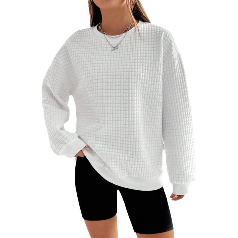Damen bequemer Oversized Pullover mit strukturiertem Design WW