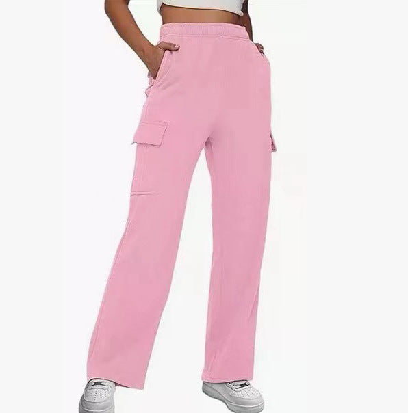 Damen Cargo-Hose mit elastischem Bund und seitlichen Taschen WW
