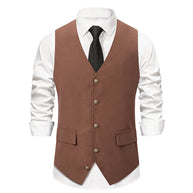 Herren Eleganter Maßgeschneiderter Anzug Weste WW
