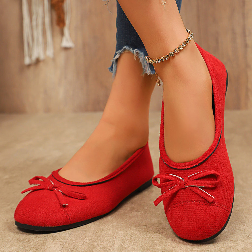 Femme Elegante Ballerina Flats mit Schleifendetail WW