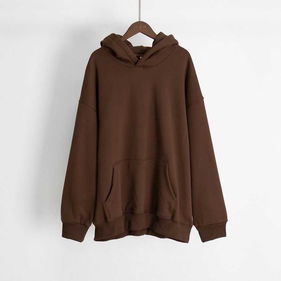 Damen Bequemer oversized Kapuzenpullover mit Kängurutasche WW