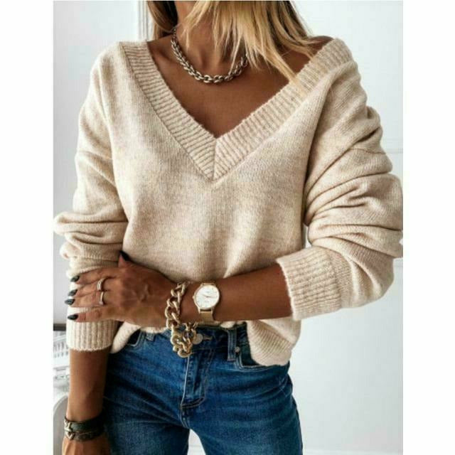 W&W Mode | Pullover mit V-Ausschnitt