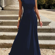 Damen Elegantes Abendkleid mit schickem Faltenwurf und figurbetontem Schnitt WW