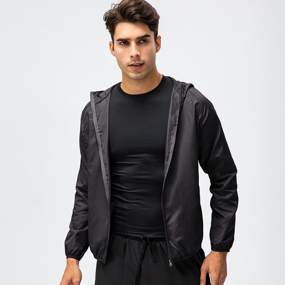 Herren leichte Laufjacke mit atmungsaktiven Eigenschaften und reflektierendem Design WW
