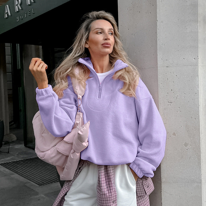 Damen Steppjacke mit hohem Kragen und Reißverschluss WW